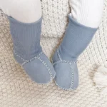 Plus Velvet Infant Winter Baby Boy Girl Booties Suede Soft Shoes First Walkers Anti-slip Thick Warm Newborn Crib Shoes