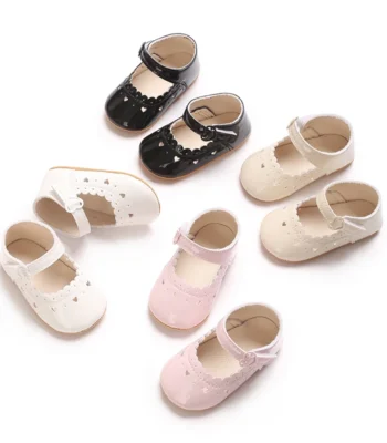 Fashionable and Elegant Mary Jane Shoes Suitable For 0-1 Year Old Babies and Girls Lightweight Walking Shoes 1