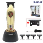 Kemei KM-2236 Brushless Motor Men’s Hair Clipper DLC Full Metal Seat Charger Professional Hair Trimmer Machine Finishing Machine