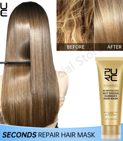 PURC 8 Seconds Hair Mask Smoothing Straightening Keratin Hair Treatment Cream Soft Repair Damaged Frizz Professional Hair Care
