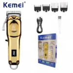 Kemei KM-2628 Professional Hair Trimmer Adjustable Electric Clipper with LCD Display Salon Cordless Rechargeable Powerful Motor