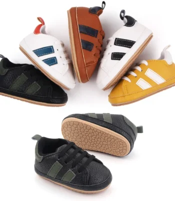 Baby Casual Shoes Non-slip Sole and PU for Toddler Boys and Girls Outdoor Walking Sneakers 1