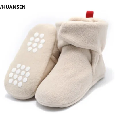YWHUANSEN Unisex Baby Newborn Coral Fleece Bootie Winter Warm Infant Toddler Crib Shoes Girls Boys Floor First Walkers Boots 1