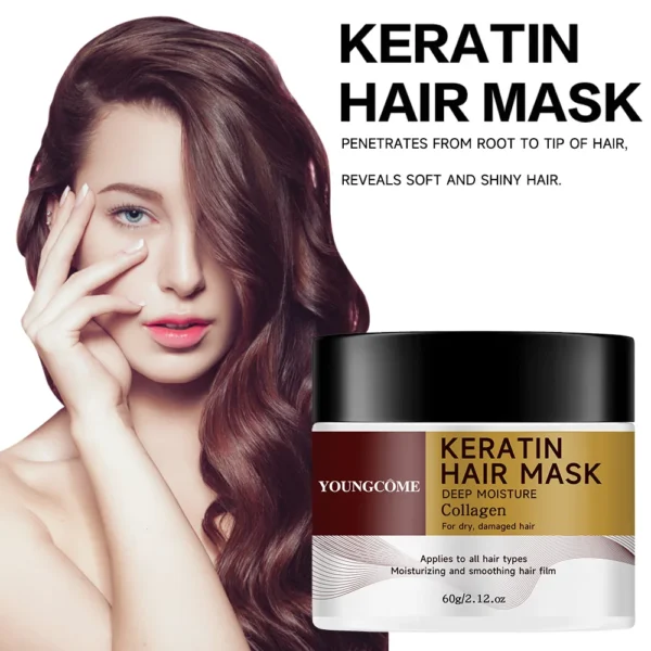 30g/60g Inject collagen keratin moisturizing hair mask, condition hair, moisturize scalp soft hair, suitable for all hair types