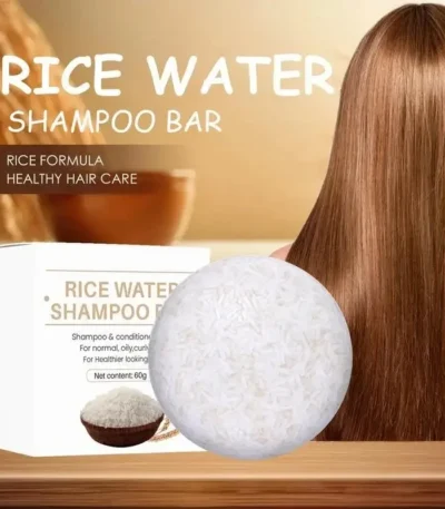 Organic Rice Shampoo Soap Bar Oil Free Conditioning Soap Rice Water Protein Nourishing Anti-loss Hair Hair Growth Soap Bar