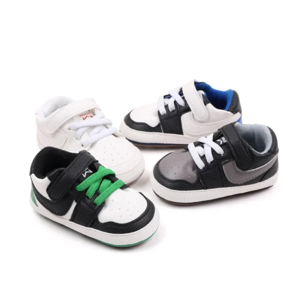 Baby Sneaker High Quality Spring and Autumn Sport Shoes TPR Sole Anti-slip PU Water Proof 2024 New Fashion Boys Sneaker BSK3163
