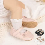 Baby Girl Dress Shoes Newborn Anti-Slip Kids Walker Toddler Soft PU Leather Shoes Party School Wedding Princess Baby Girl Shoes