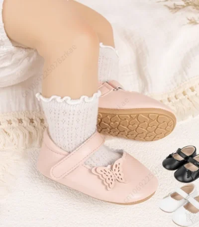 Baby Girl Dress Shoes Newborn Anti-Slip Kids Walker Toddler Soft PU Leather Shoes Party School Wedding Princess Baby Girl Shoes 1