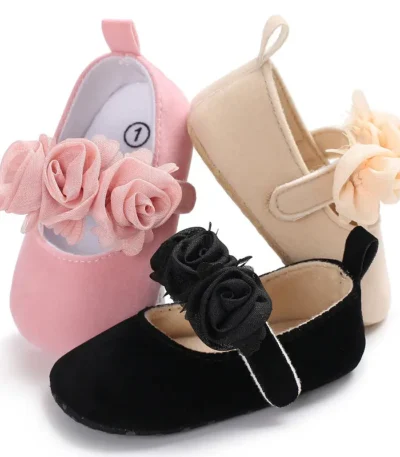 Infant Newborn Soft Sweet Mary Jane Baby Shoes Kids Wedding Party Dress Footwear Children Princess First Walker Baby Girl Shoes 1