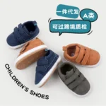 Spring and Autumn Baby Boy Casual Shoes Solid Fashion Design TPR Sole Anti Slip High Quality Toddle Shoes First Walkers BXC4189