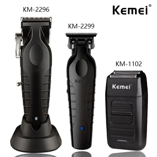 Kemei KM-2296 KM-2299 KM-1102 Hair Clipper Kit Men’s Electric Shaver Hair Trimmer Machine Professional Hair Cutting Machine