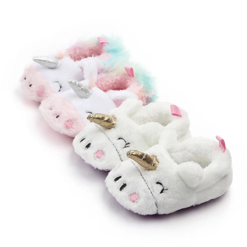 Cute Baby Girl Boy Indoor Warm Cotton Shoes Unicorn Home Slippers Spring Autumn Plush Soft Sole Non-slip Infant Prewalker Shoes Cute Baby Girl Boy Indoor Warm Cotton Shoes Unicorn Home Slippers Spring Autumn Plush Soft Sole Non-slip Infant Prewalker Shoes