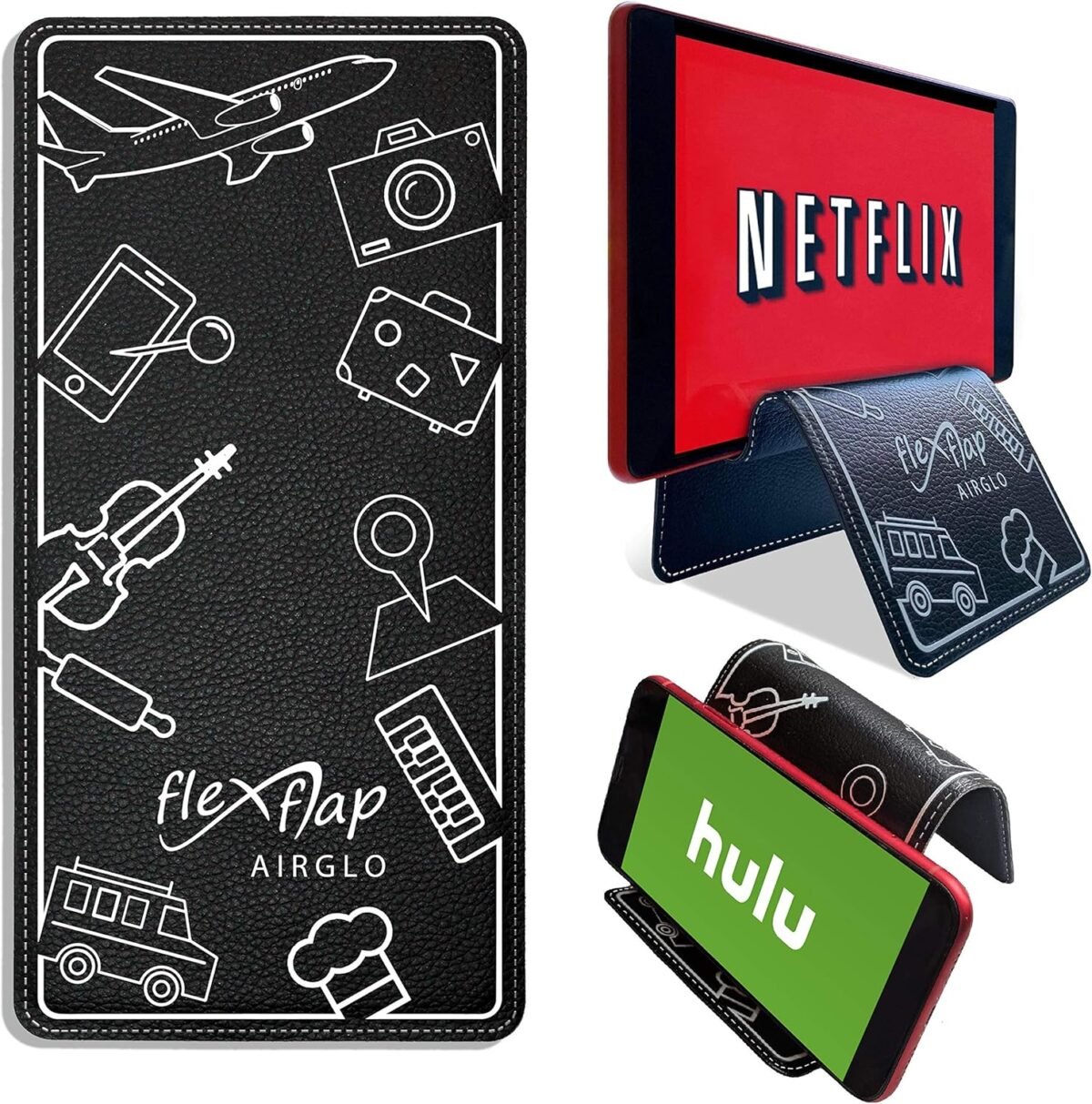 Airplane Travel Essentials for Flying Flex Flap Cell Phone Holder & Flexible Tablet Stand for Desk, Bed, Treadmill, Home & in-Flight Airplane Travel Accessories - Travel Must Haves Cool Gadgets - Image 2