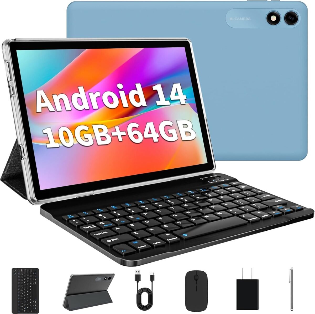 Android 14 tablet 10.1 inch tablet 2024 latest tablets with keyboard mouse 10gb64gb 1tb expand 6000mah octa core processor dual camera wifi 1280x800 ips 18w fast charging.jpg
