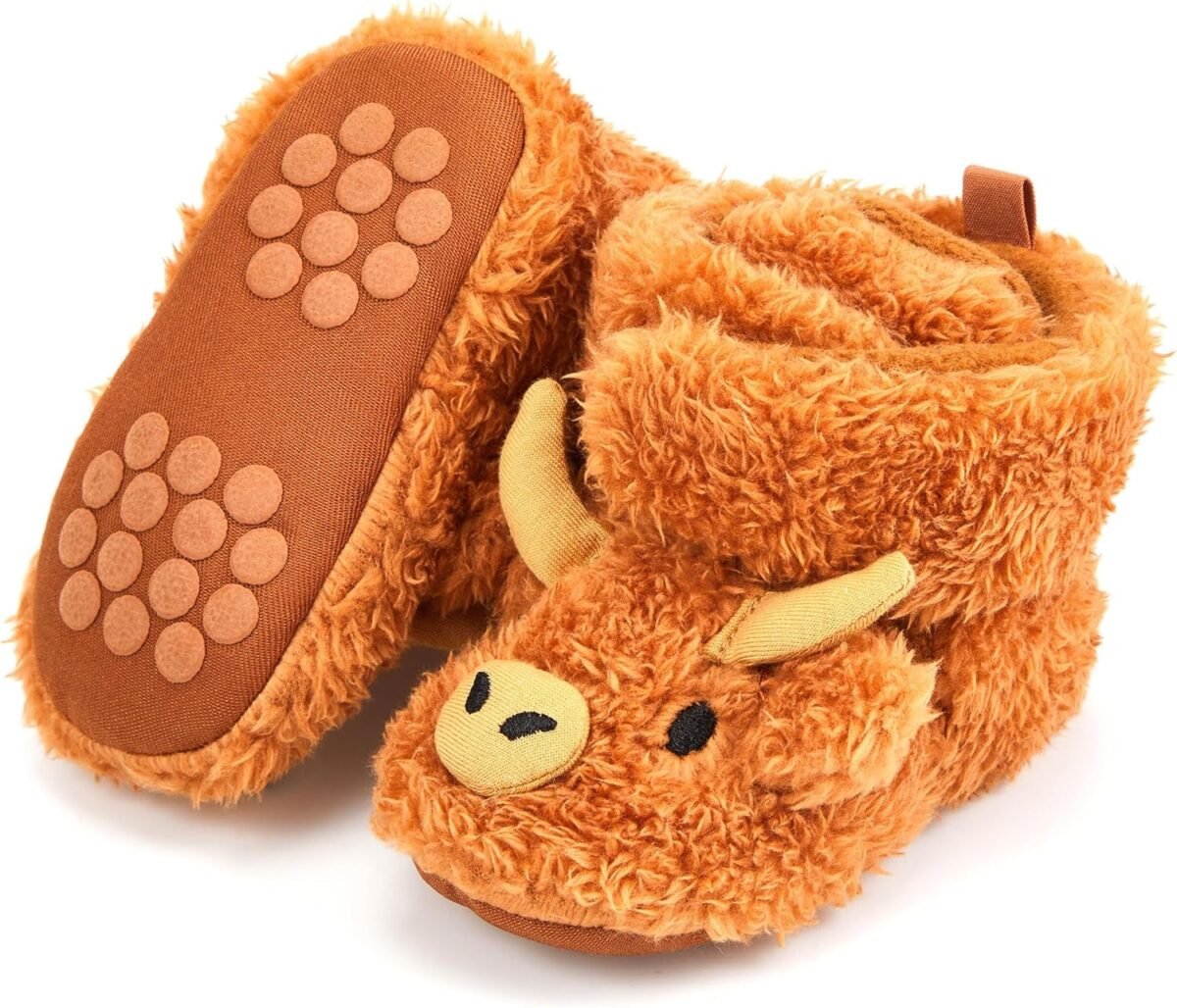 Baby booties highland cow baby shoes animal unisex newborn infant slippers for toddler infant girl boy.jpg