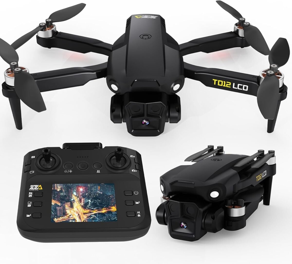 Brushless motor drone with lcd screen remote control drone for beginners drones with camera foldable rc quadcopter for adults td12lcd.jpg