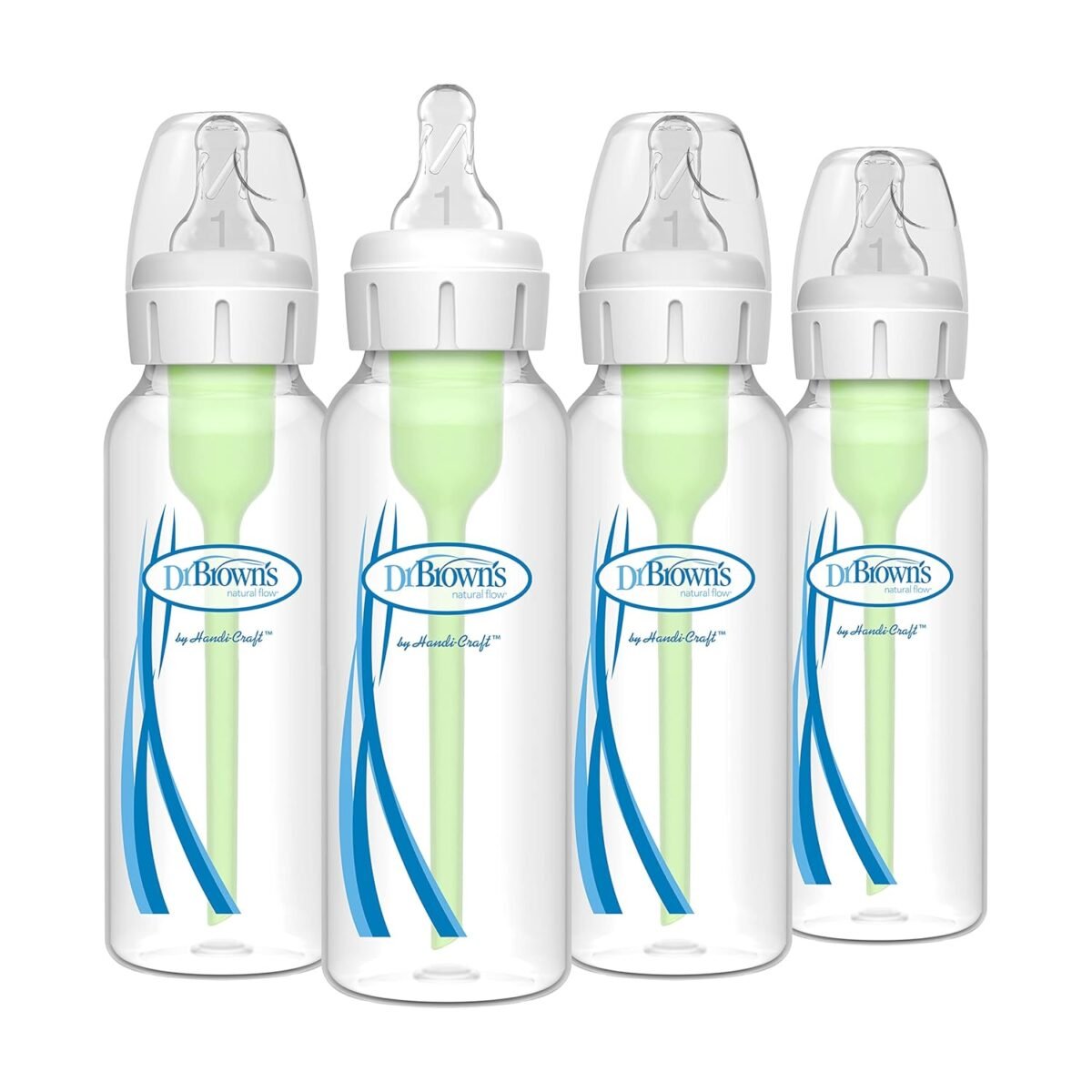 Dr. browns natural flow anti colic options narrow baby bottle 8 oz250 ml with level 1 slow flow nipples 0m 4 pack.jpg