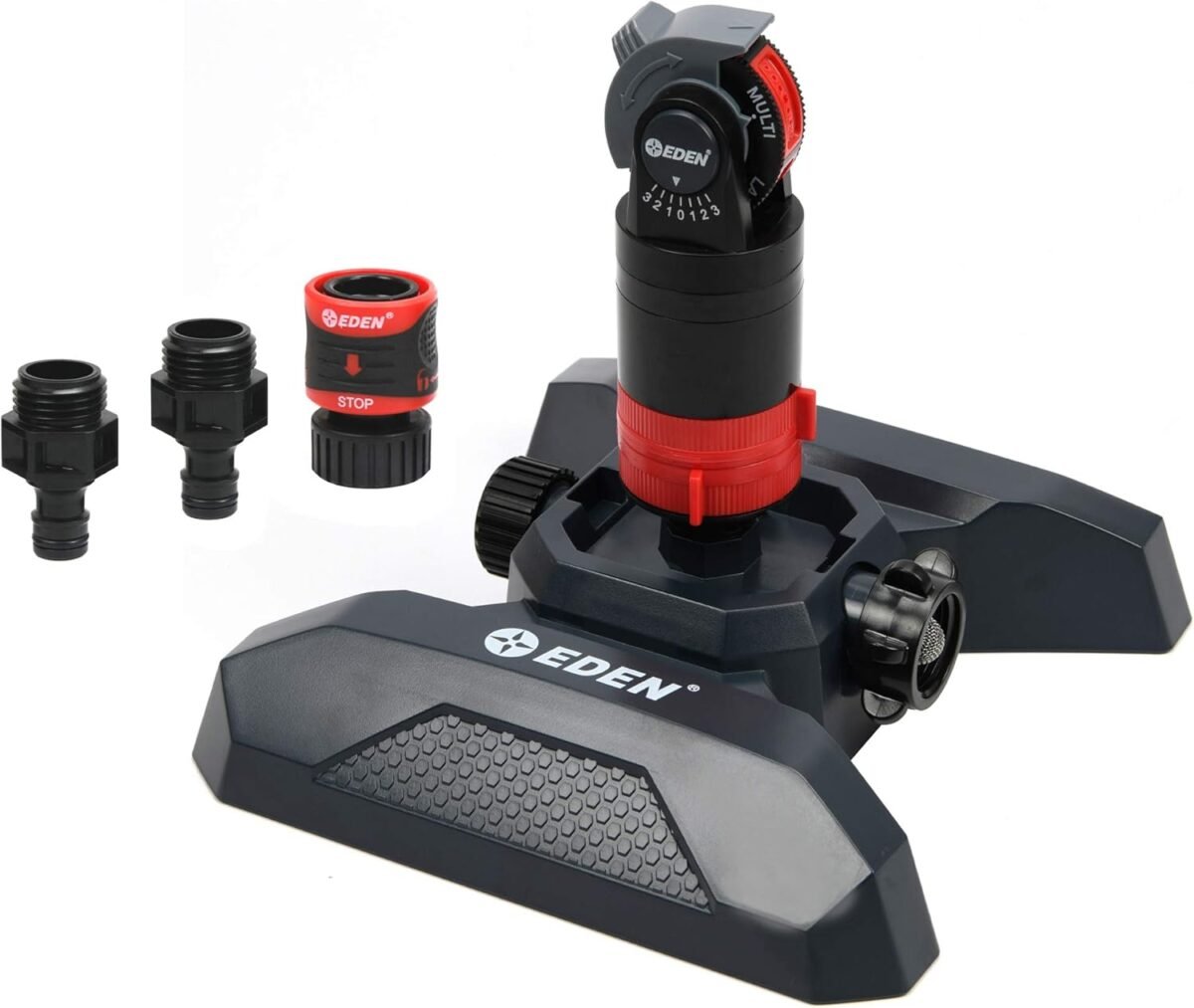 Eden 94124 multi pattern turbo gear drive sprinkler plus misting system with quick connect set 360 degree coverage.jpg