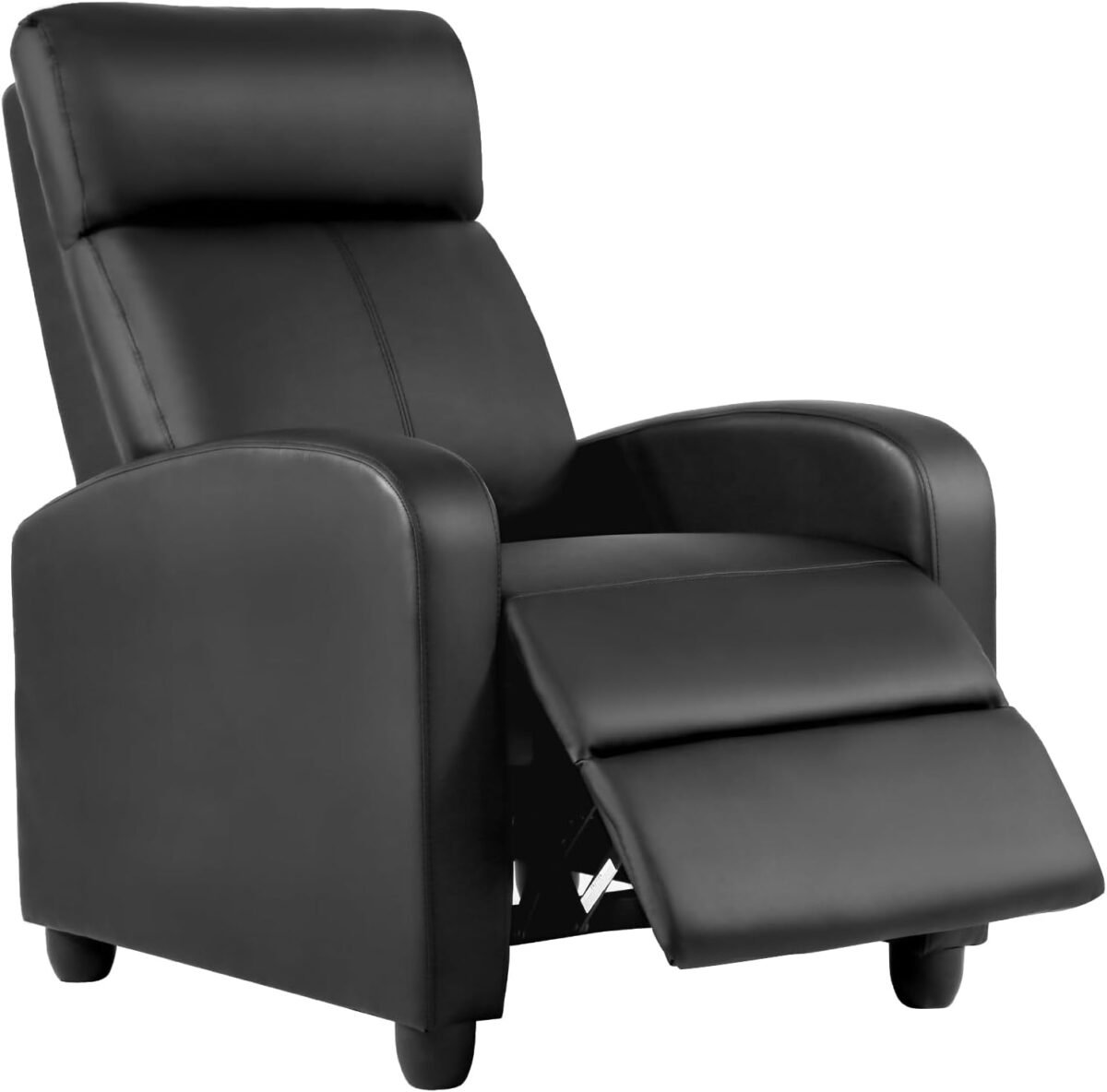 Fdw recliner chair for living room home theater seating single reclining sofa lounge with padded seat backrest black.jpg