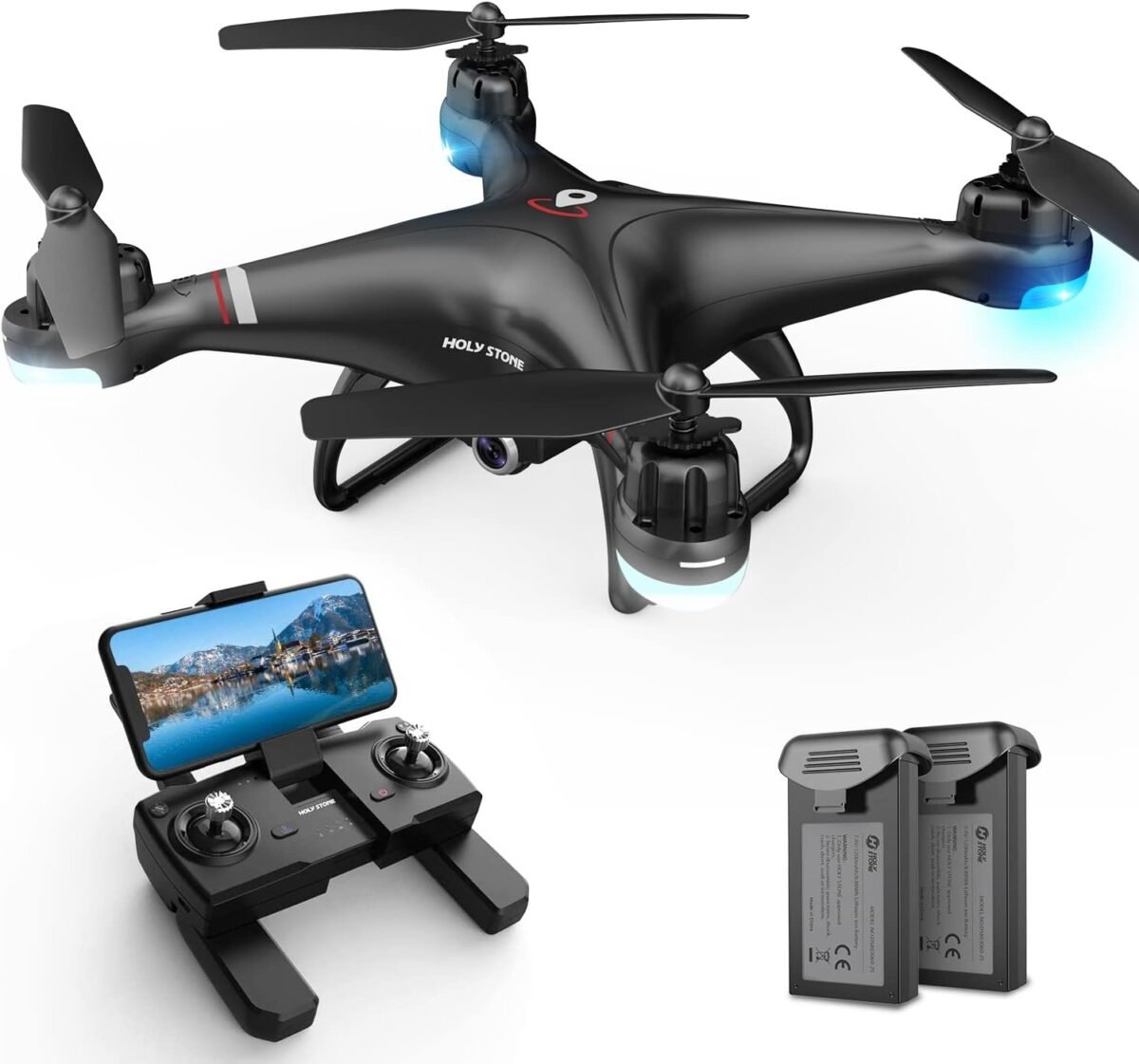 Holy stone gps drone with 1080p hd camera fpv live video for adults and kids quadcopter hs110g upgraded version 2 batteries altitude hold follow me and auto return easy to use for beginner.jpg