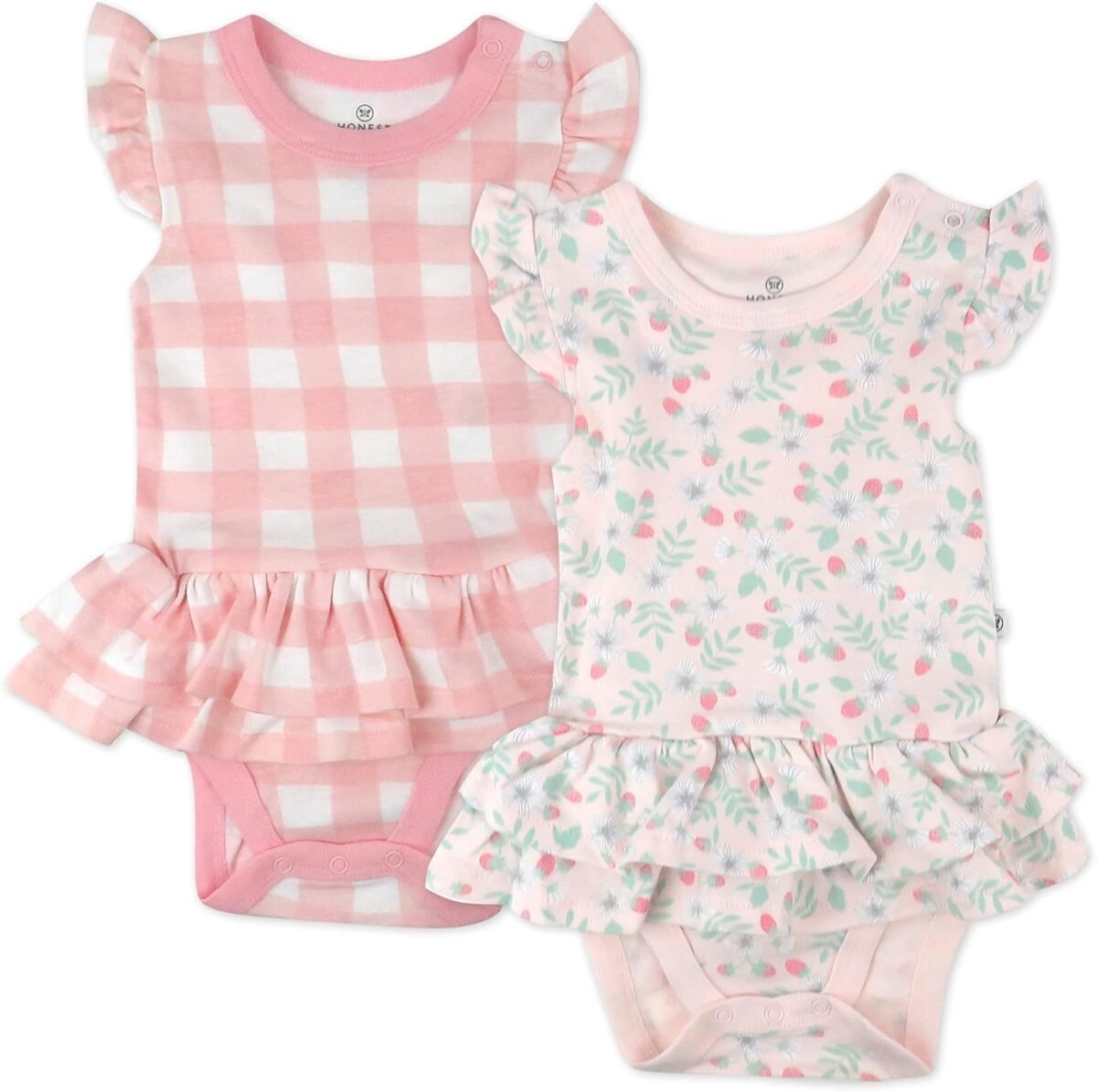 Honestbaby romper and ruffle bodysuit dress 100 organic cotton for infant baby and toddler girls.jpg