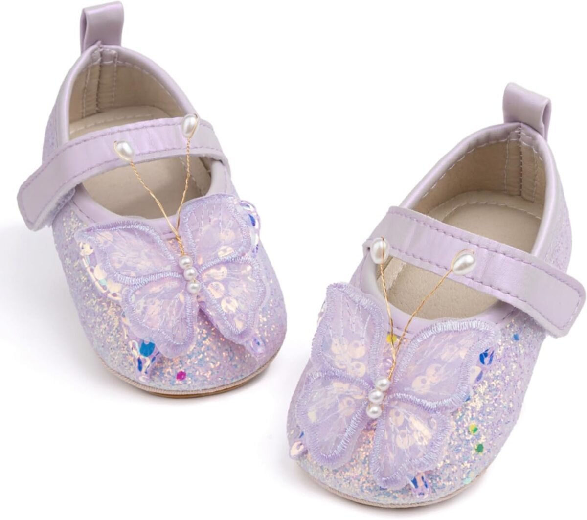 Hsdsbebe baby girls mary jane flats non slip soft sole bowknot princess wedding dress shoes toddler first walkers infant newborn baptism crib shoes.jpg
