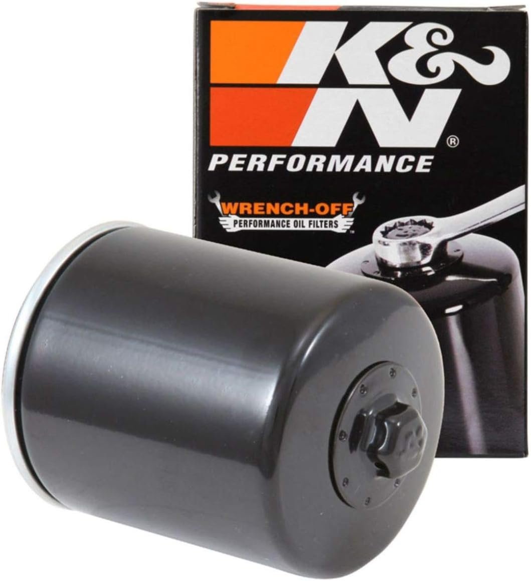 Kn motorcycle oil filter high performance premium designed to be used with synthetic or conventional oils wrench off nut fits select harley davidson motorcycles kn 171b.jpg