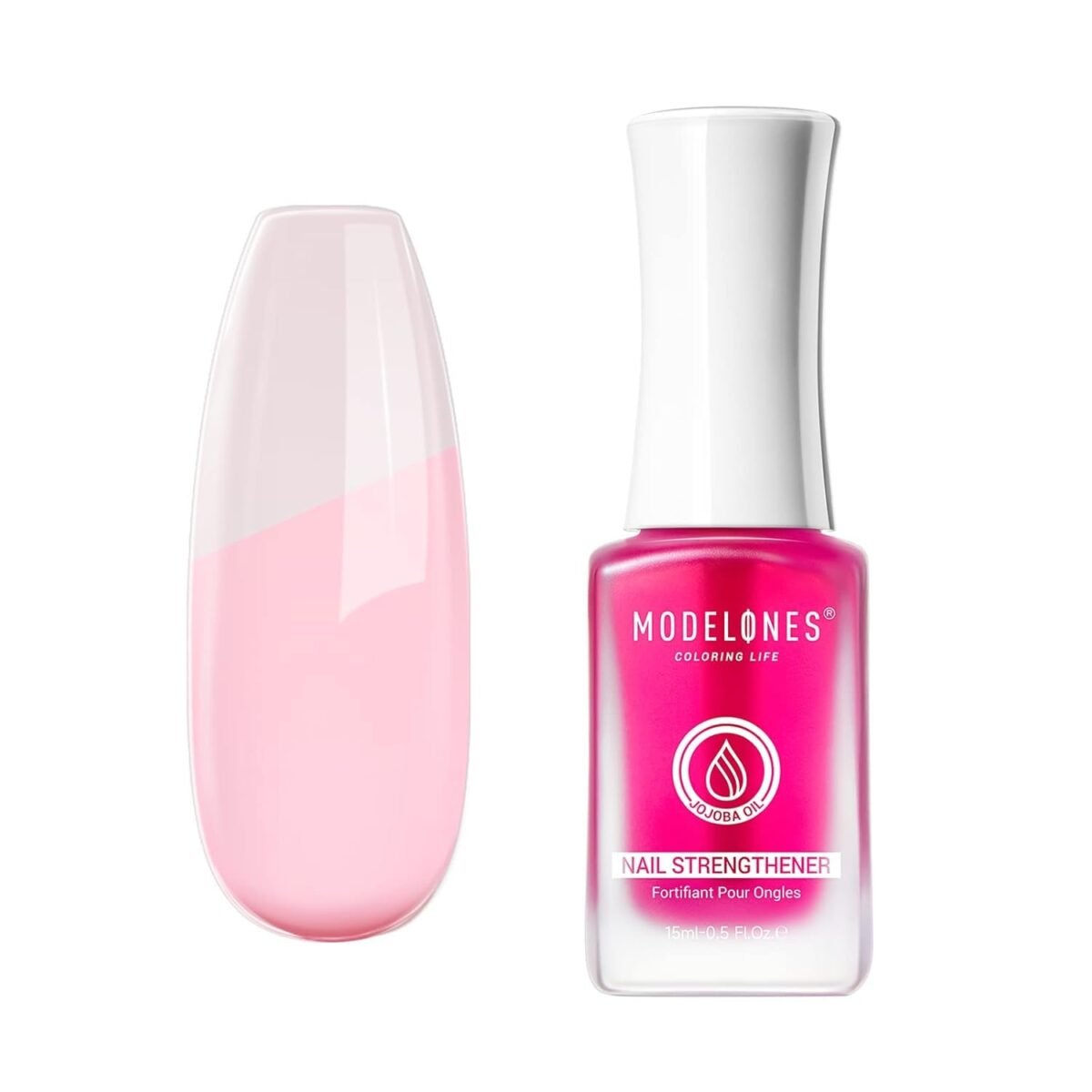 Modelones nail strengthener for thin nails and growth treatment repair damaged nails hardener extra strong nail care quick dry base coat nail polish 0.5 oz 1 pack.jpg
