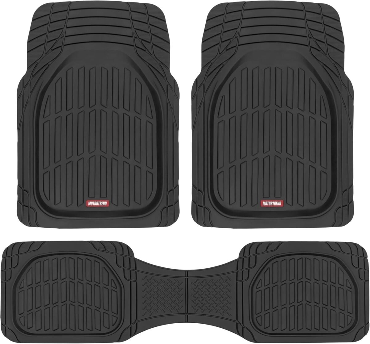 Motor trend flextough floor mats for cars black deep dish all weather mats waterproof trim to fit automotive floor mats for cars trucks suv universal floor liner car accessories.jpg
