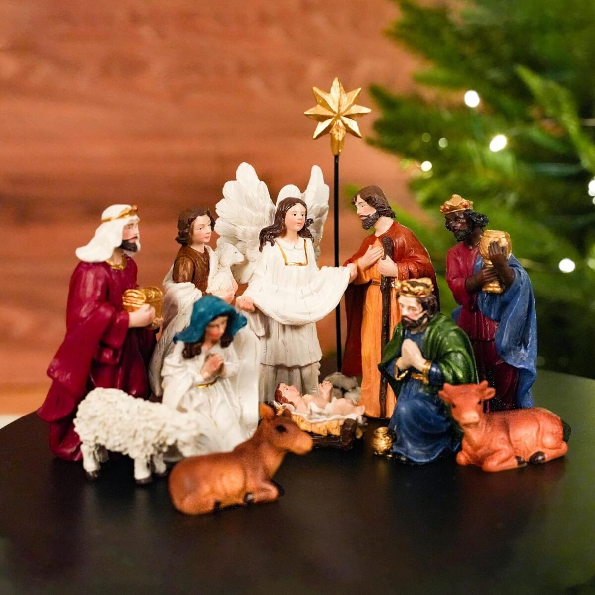 Nativity set for christmas 12 pieces 3.9 inches hand painted resin figurines for christmas nativity scene tabletop holidays home decoration perfect choice for collection and gifts.jpg