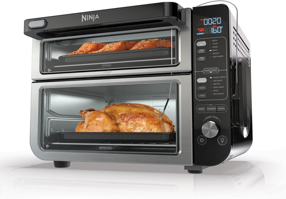 Ninja DCT451 12-in-1 Smart Double Oven with FlexDoor, Thermometer, FlavorSeal, Smart Finish, Rapid Top Convection and Air Fry Bottom , Stainless Steel - Image 2
