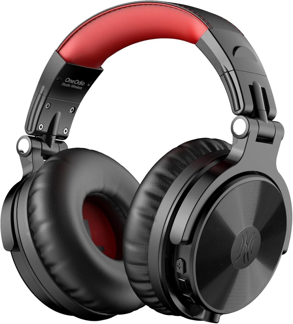 OneOdio Bluetooth Over Ear Headphones, 110 Hrs Wireless/Wired Stereo Sound Foldable Headsets with Deep Bass 50mm Neodymium Drivers for PC/Phone/Tablet - Studio Wireless Pro C, Red - Image 2