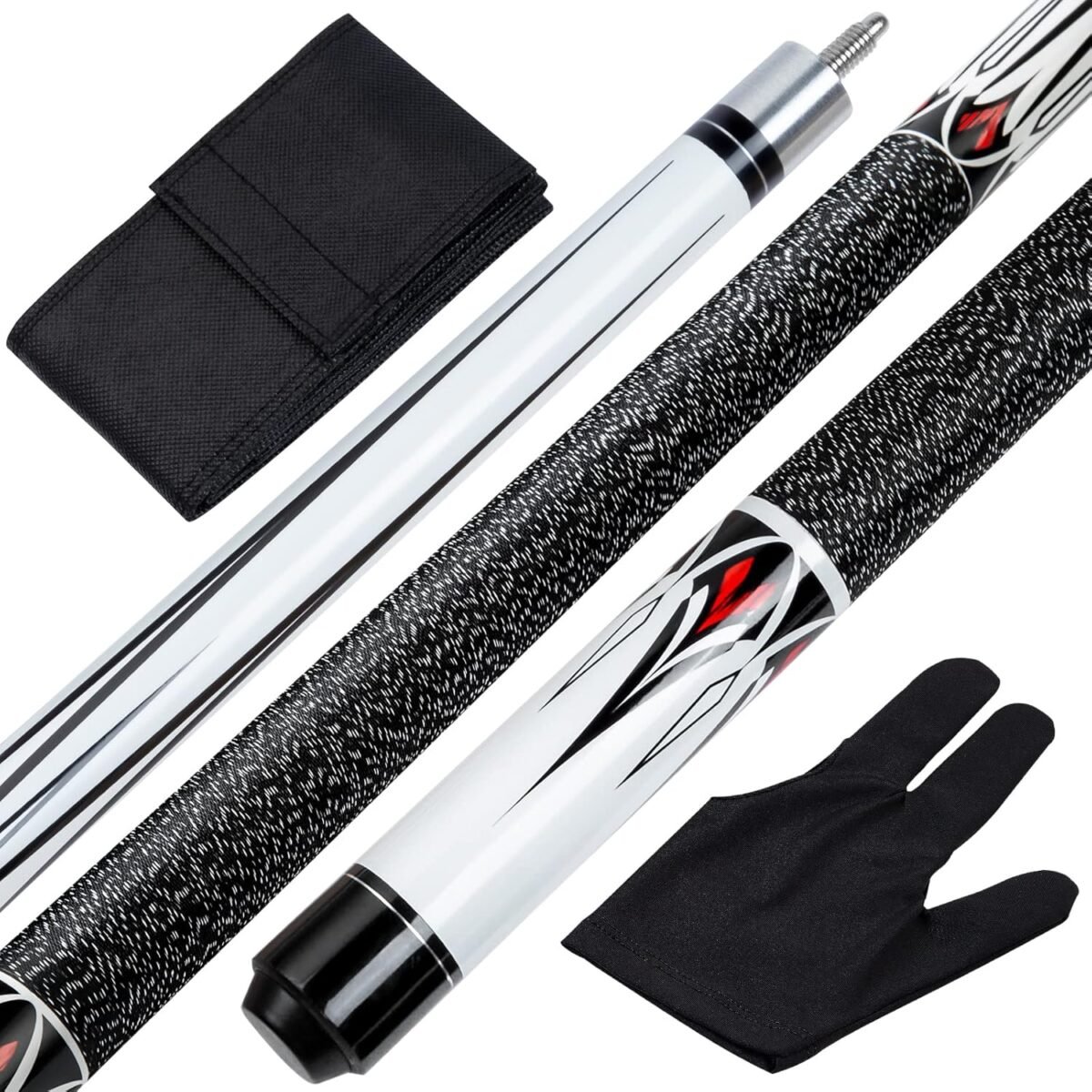 Pool Cue Stick - 58 inch Maple Billiard Pool Stick, 19/20/21 oz 1/2 Maple Pool Cue Stick Kit, 2-Piece Billiard Pool Cue Stick - Image 2