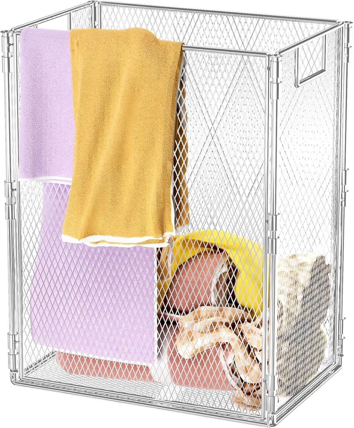 Storage bin collapsible storage basket heavy duty metal basket 7.4gal for organizing clothing sheets toys books.jpg