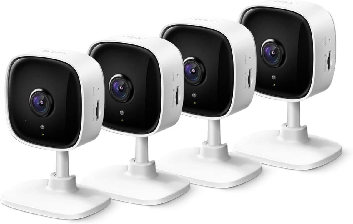 Tp link tapo 2k security camera for baby monitor dog camera wmotion detection 2 way audio siren night vision cloud sd card storage works walexa google home 4 pack tapo c110p4.jpg