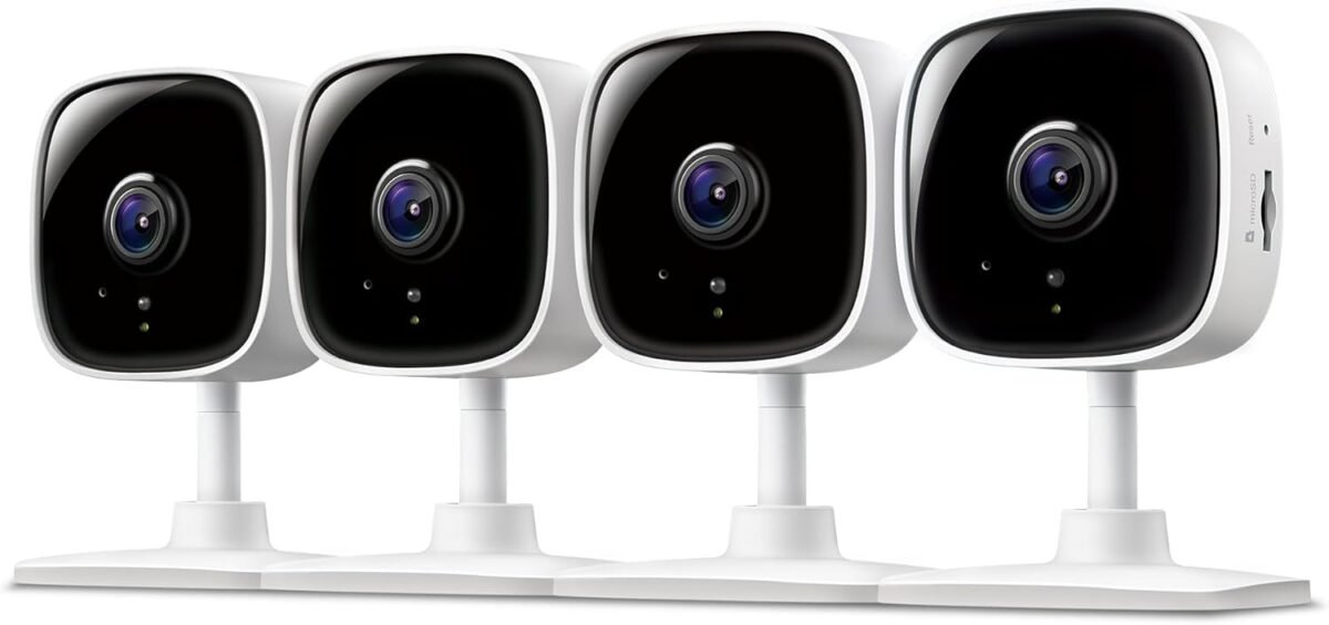 Tapo by tp link 1080p indoor security camera for baby monitor pet camera wmotion detection 2 way audio siren night vision cloud sd card storage works walexa google home c1004 pack.jpg