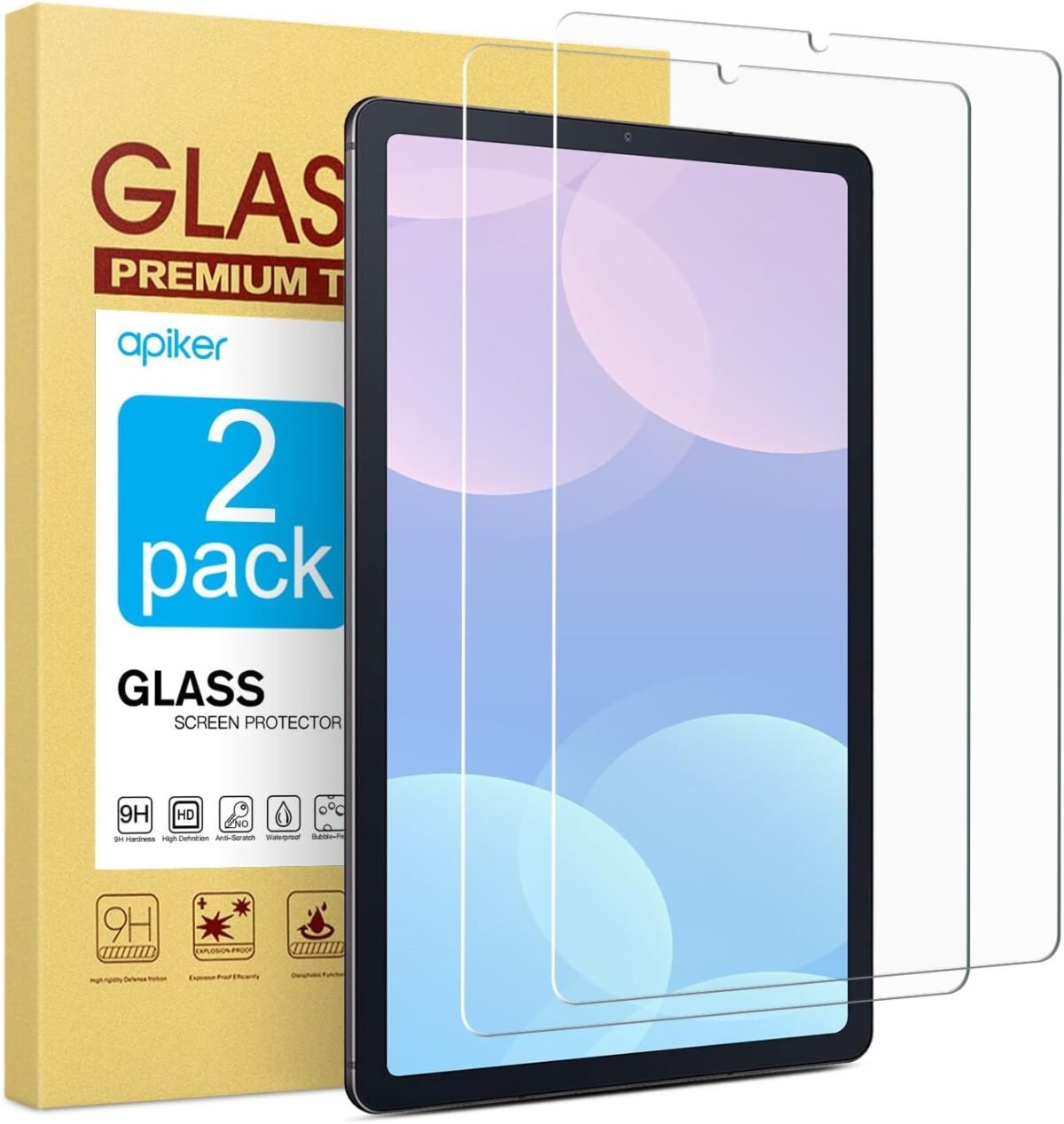 Apiker 2 pack screen protector for samsung galaxy tab s6 lite 10.4 inch 202420222020 hd tempered glass for samsung tablet s6 lite.jpg
