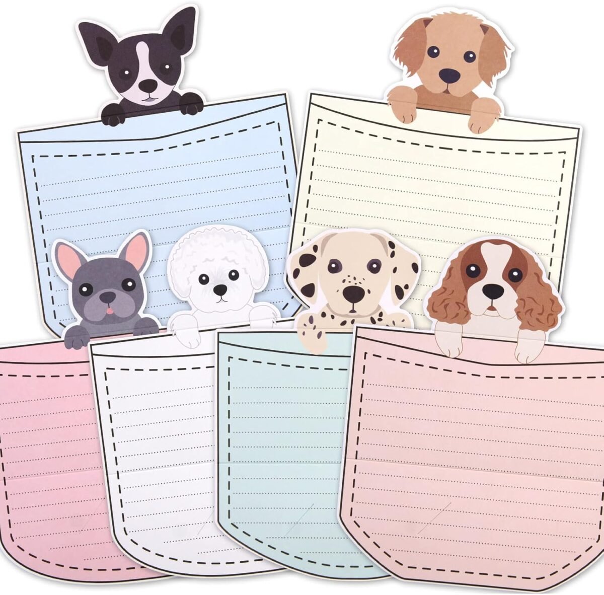 Ceiba tree 24 pcs letter writing stationery paper set dog design greeting cards with envelopes for kids classroom birthday party.jpg