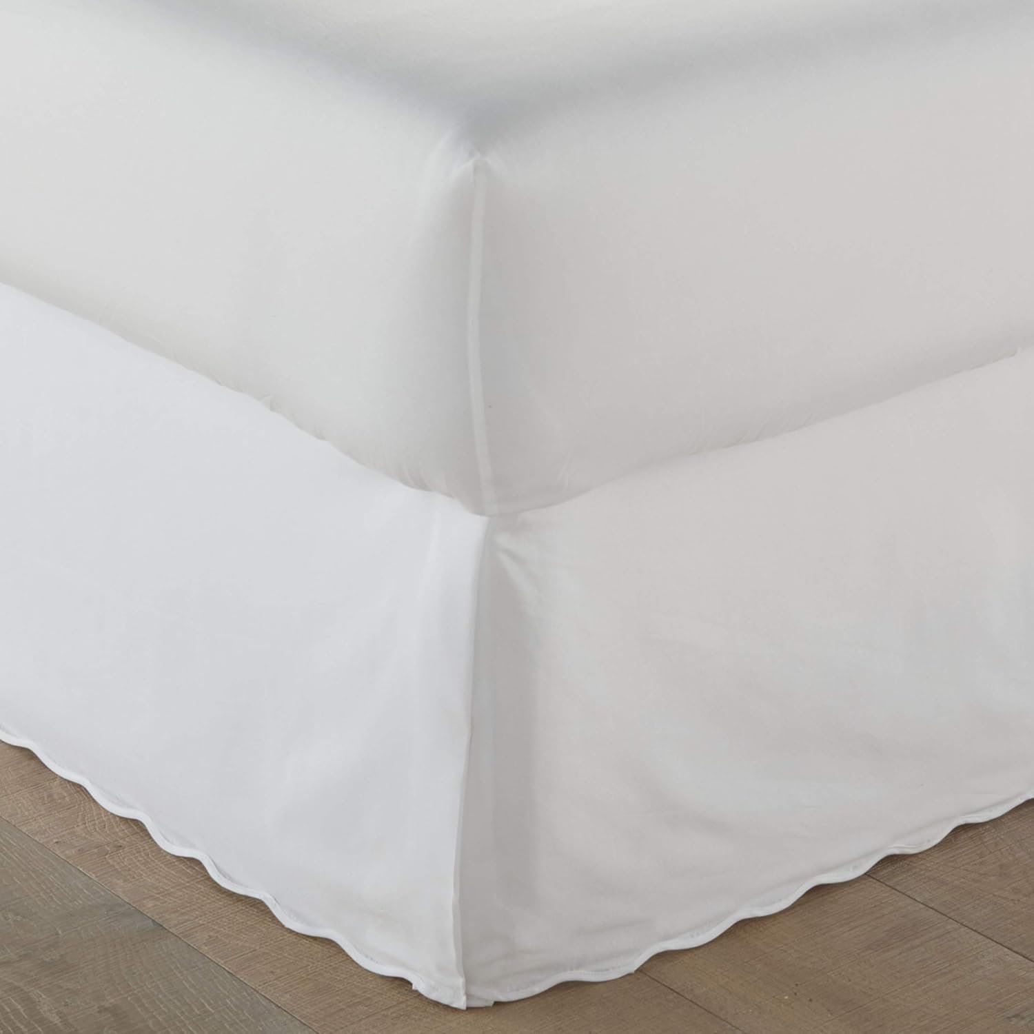 Stone Cottage - Queen Bedskirt, Cotton Tailored Bedskirt with Split Corners, Oeko-Tex Certified (Solid White) - Image 4