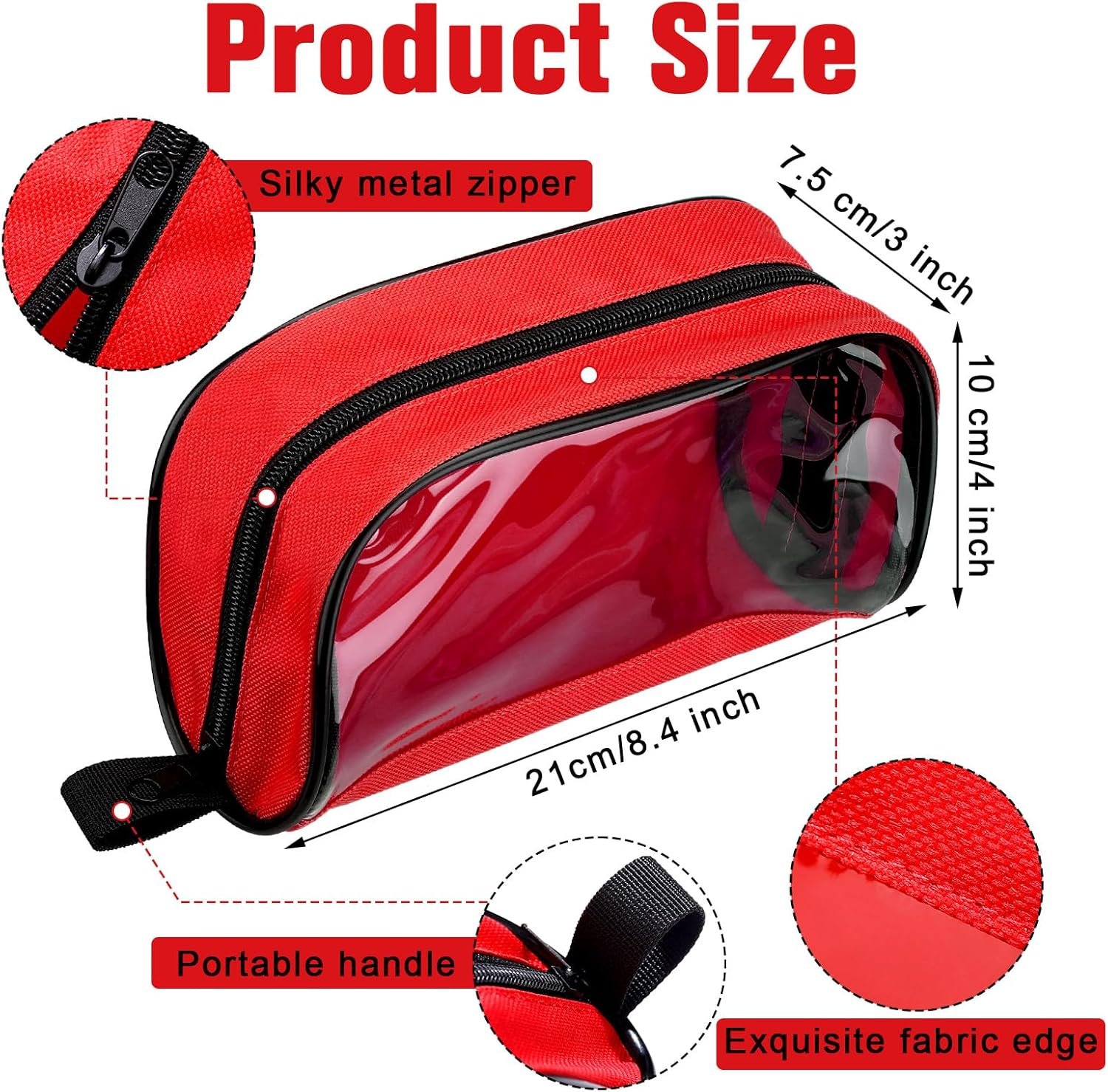 Oudain 8 Pcs First Aid Bag Empty 8 Colors First Aid Pouches Portable Medical Bag with Zipper and Transparent Window Medical Organizer Kit Accessory for Home Outdoor Travel Supplies - Image 3