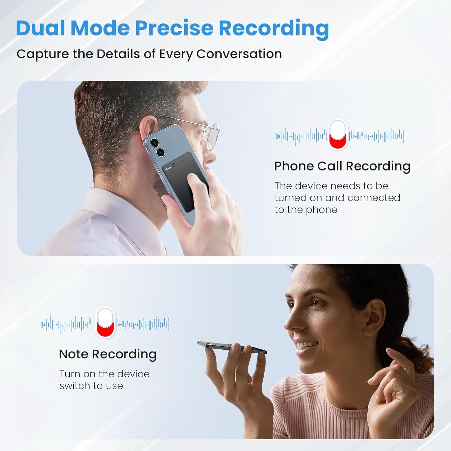 AI Voice Recorder, Transcribe & Summary Voice Recorder with Playback, Digital Voice Recorder Supporting Real-Time Translation in 59 Languages, Audio Recorder for Lectures, Meetings, 64GB Memory - Image 7