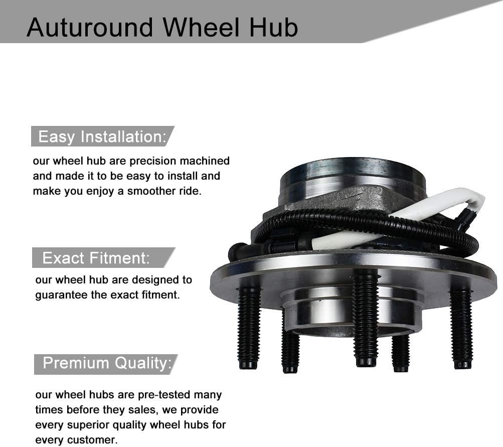 Autoround 515029 Front Wheel Hub and Bearing Assembly Fit for 4x4 4WD Ford F150 2000-2003, F-150 Heritage 2004, 5 Lugs w/ABS - Image 3