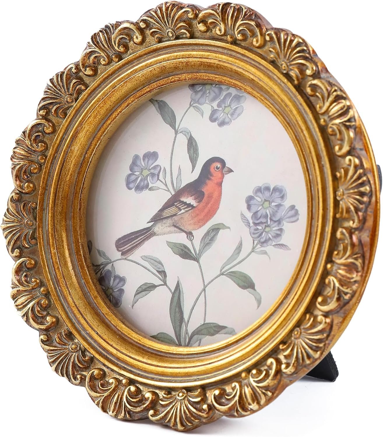 Vintage Picture Frames 3x3 Round Bronze Antique Picture Frames with Glass Front Handcrafted Rustic Home Decor for Wall Mount and Tabletop Gallery Wall Art - Image 8