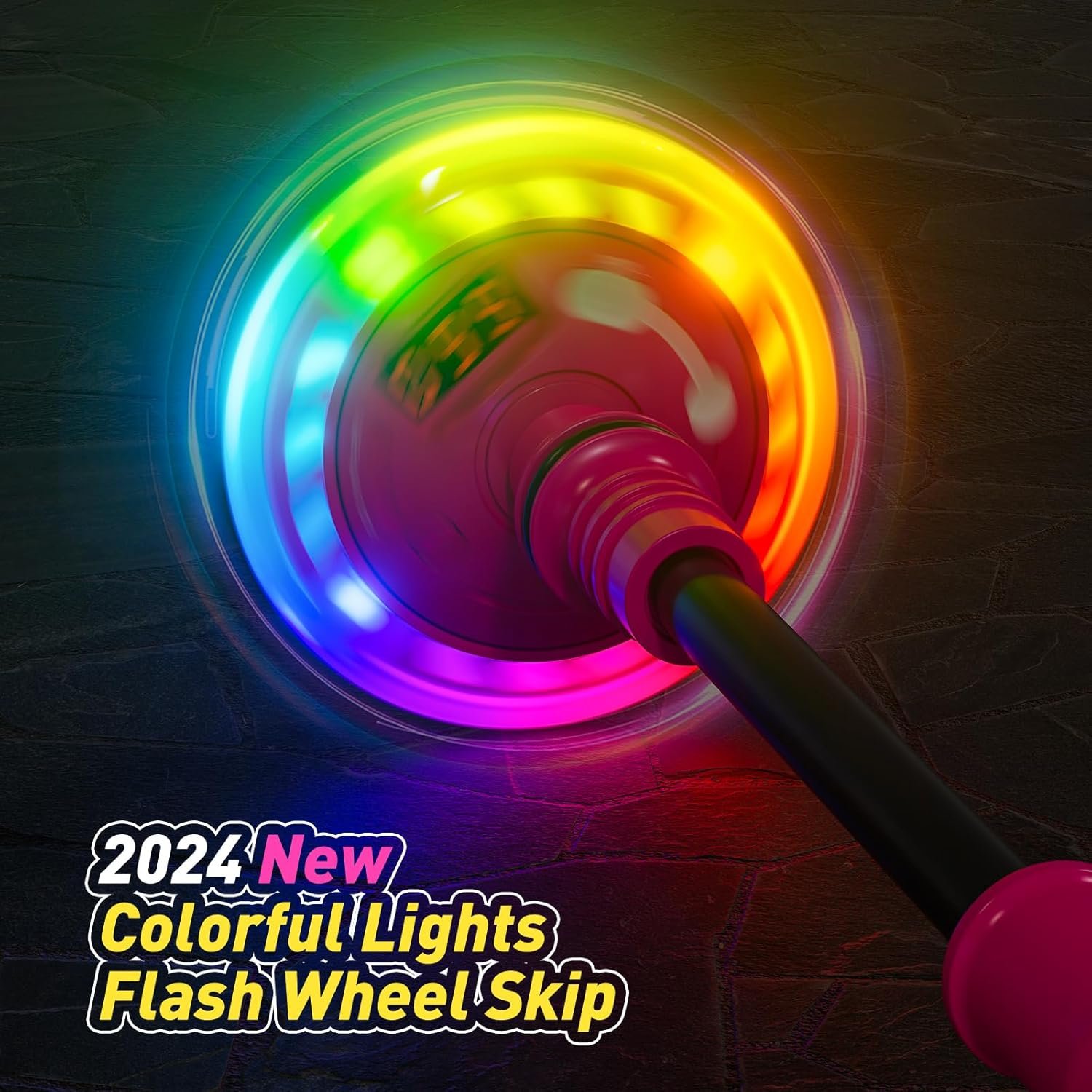 Flooyes Skip Ball for Kids, Ankle Skip Ball Toy with Counter, Timer and Cal Calculator, Girl Birthday Gifts for Age 6 7 8 9 10+, Rechargeable Colorful Flash Wheel Skip Ball for Girls Women - Image 5