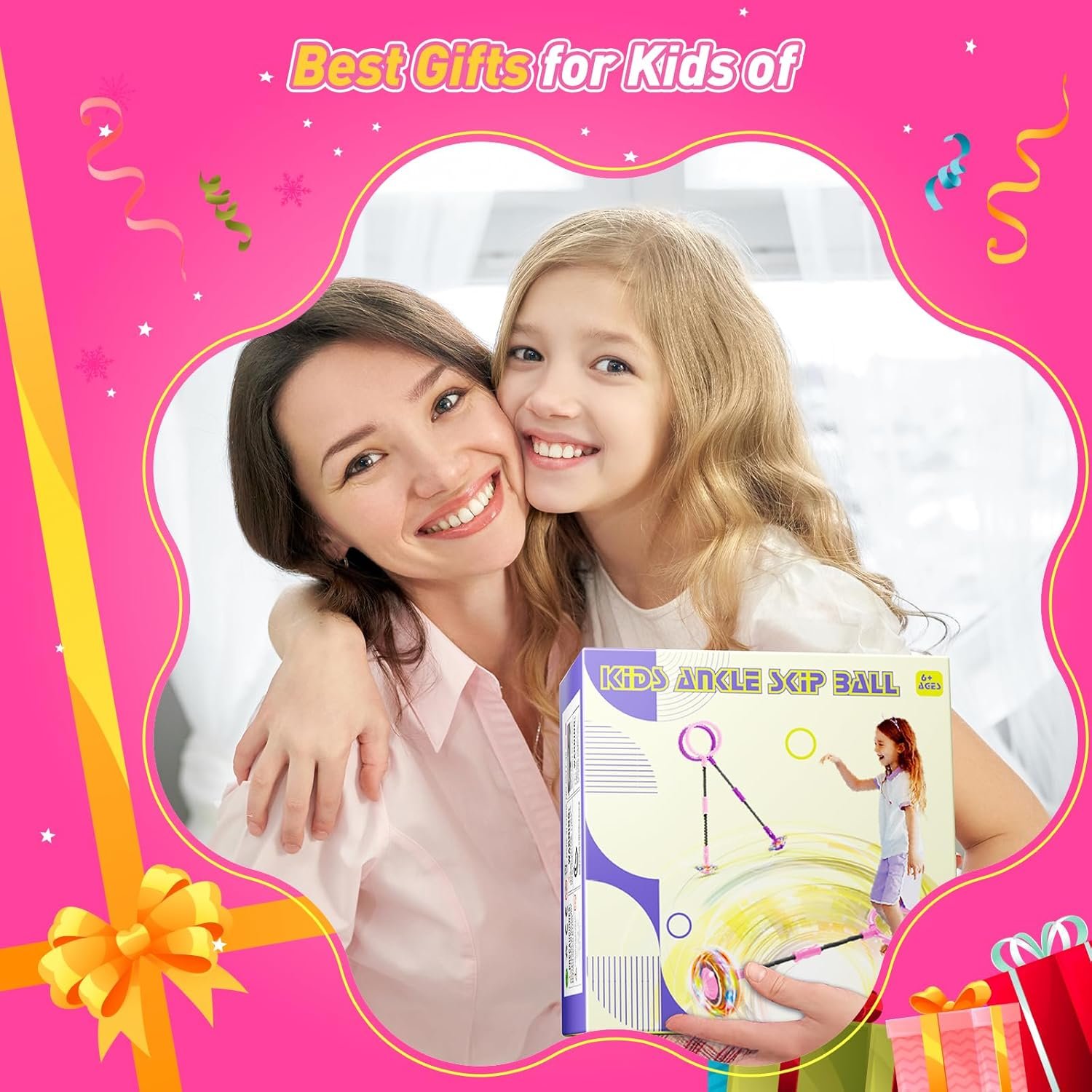 Flooyes Skip Ball for Kids, Ankle Skip Ball Toy with Counter, Timer and Cal Calculator, Girl Birthday Gifts for Age 6 7 8 9 10+, Rechargeable Colorful Flash Wheel Skip Ball for Girls Women - Image 8