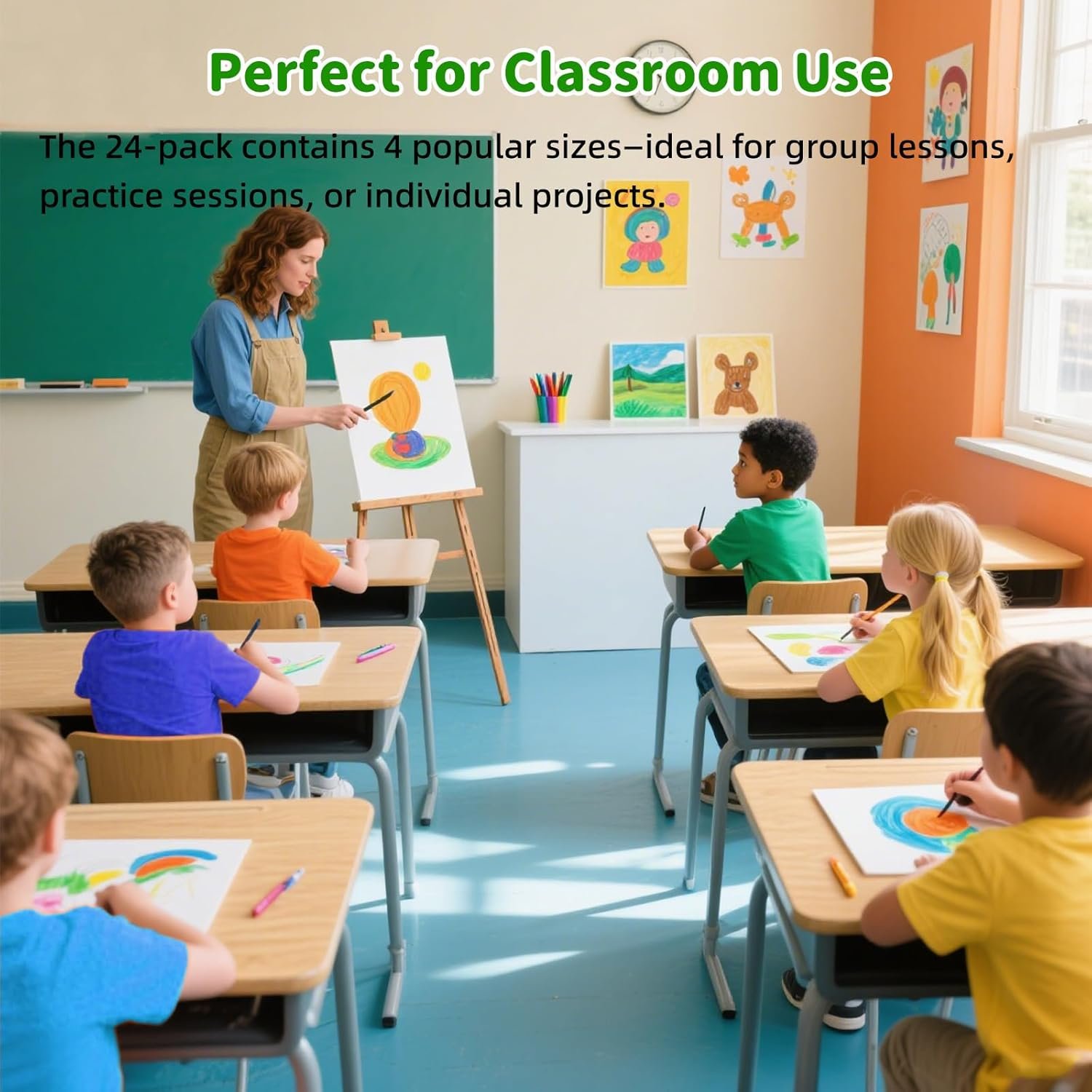 24PK Canvas Boards for Painting –4 Sizes (5x7'' 8x10'' 9x12'' 11x14'') –100% Cotton Gesso Pre-Primed Canvas for Acrylic, Oil, Watercolor, Gouache | Art Supplies for Beginner & Artists & Student - Image 6