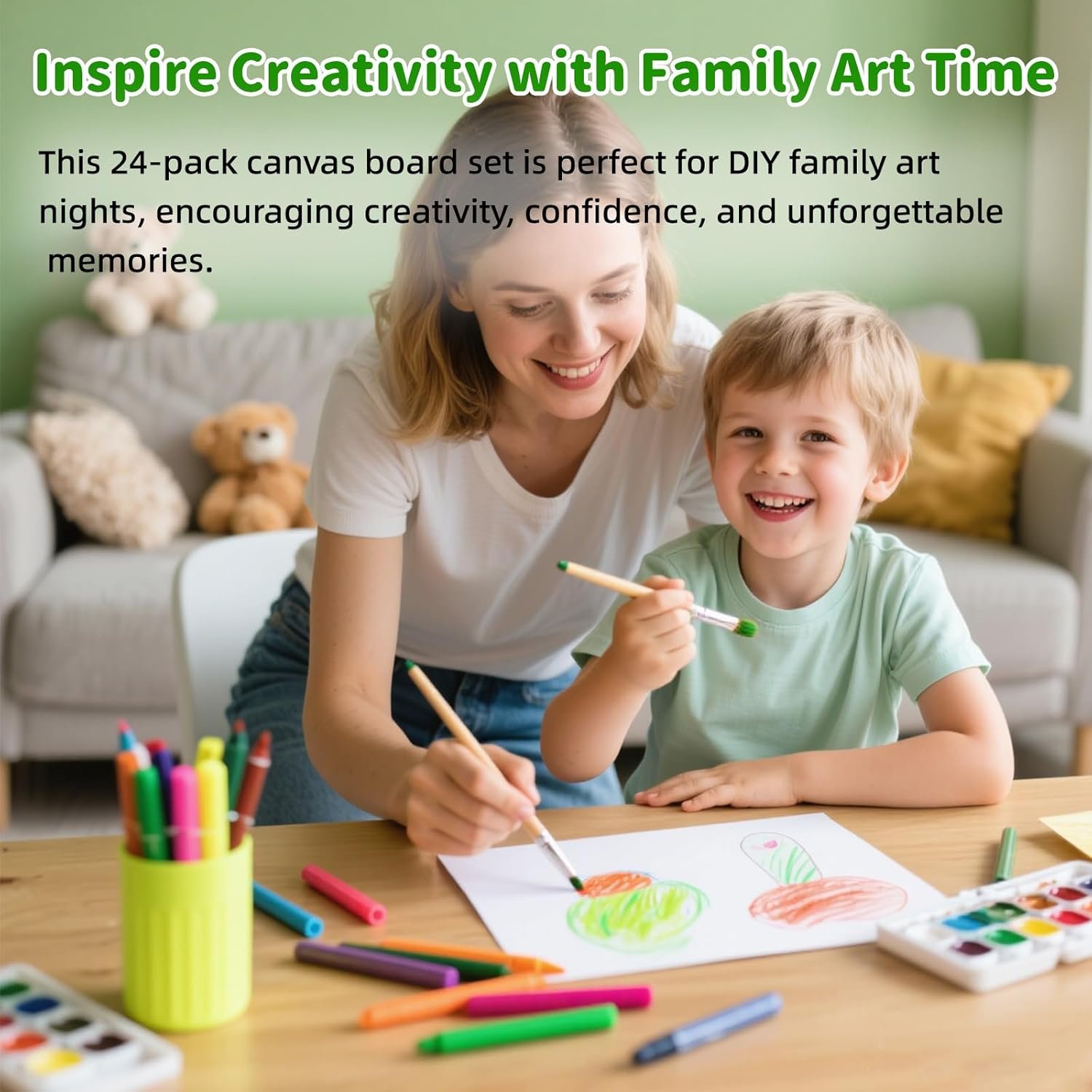 24PK Canvas Boards for Painting –4 Sizes (5x7'' 8x10'' 9x12'' 11x14'') –100% Cotton Gesso Pre-Primed Canvas for Acrylic, Oil, Watercolor, Gouache | Art Supplies for Beginner & Artists & Student - Image 8