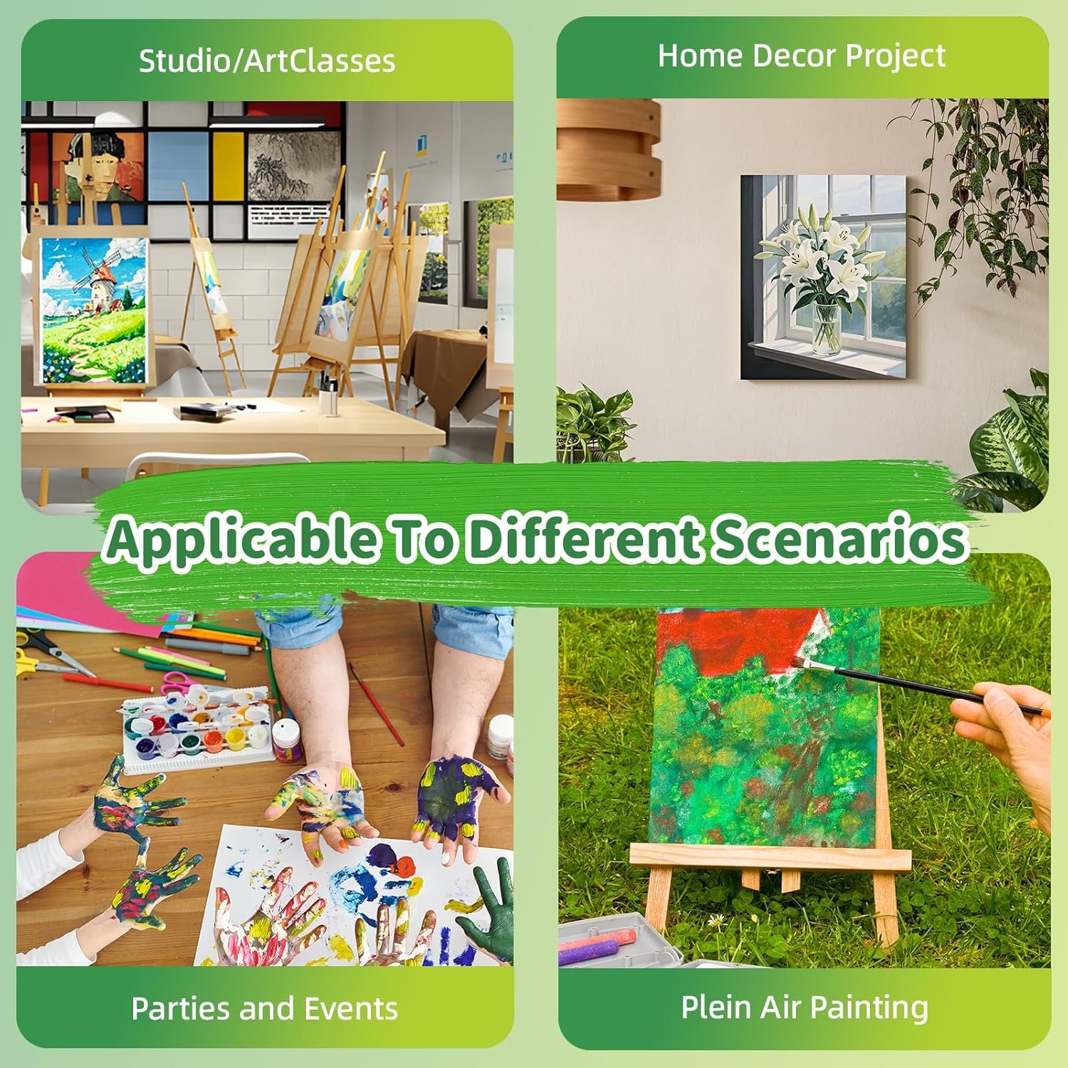 24PK Canvas Boards for Painting –4 Sizes (5x7'' 8x10'' 9x12'' 11x14'') –100% Cotton Gesso Pre-Primed Canvas for Acrylic, Oil, Watercolor, Gouache | Art Supplies for Beginner & Artists & Student - Image 9