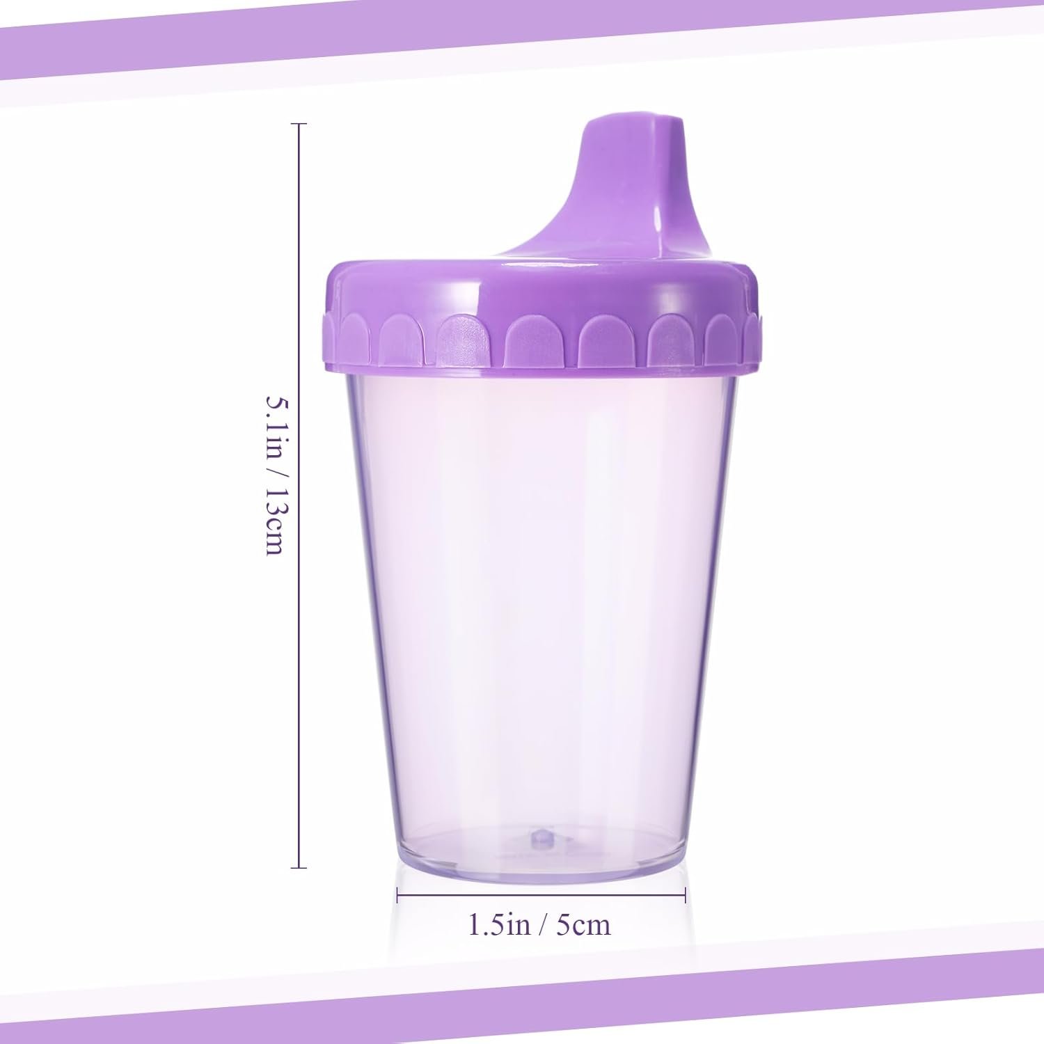 Mifoci 24 Pack 6.7 Oz. Sippy Cups without Stopper for Toddlers 1-3, Non-Spill Training Cups with Lids for Infant Small Baby Reusable Sippy Drinking, Dishwasher Safe, 6 Assorted Color - Image 4