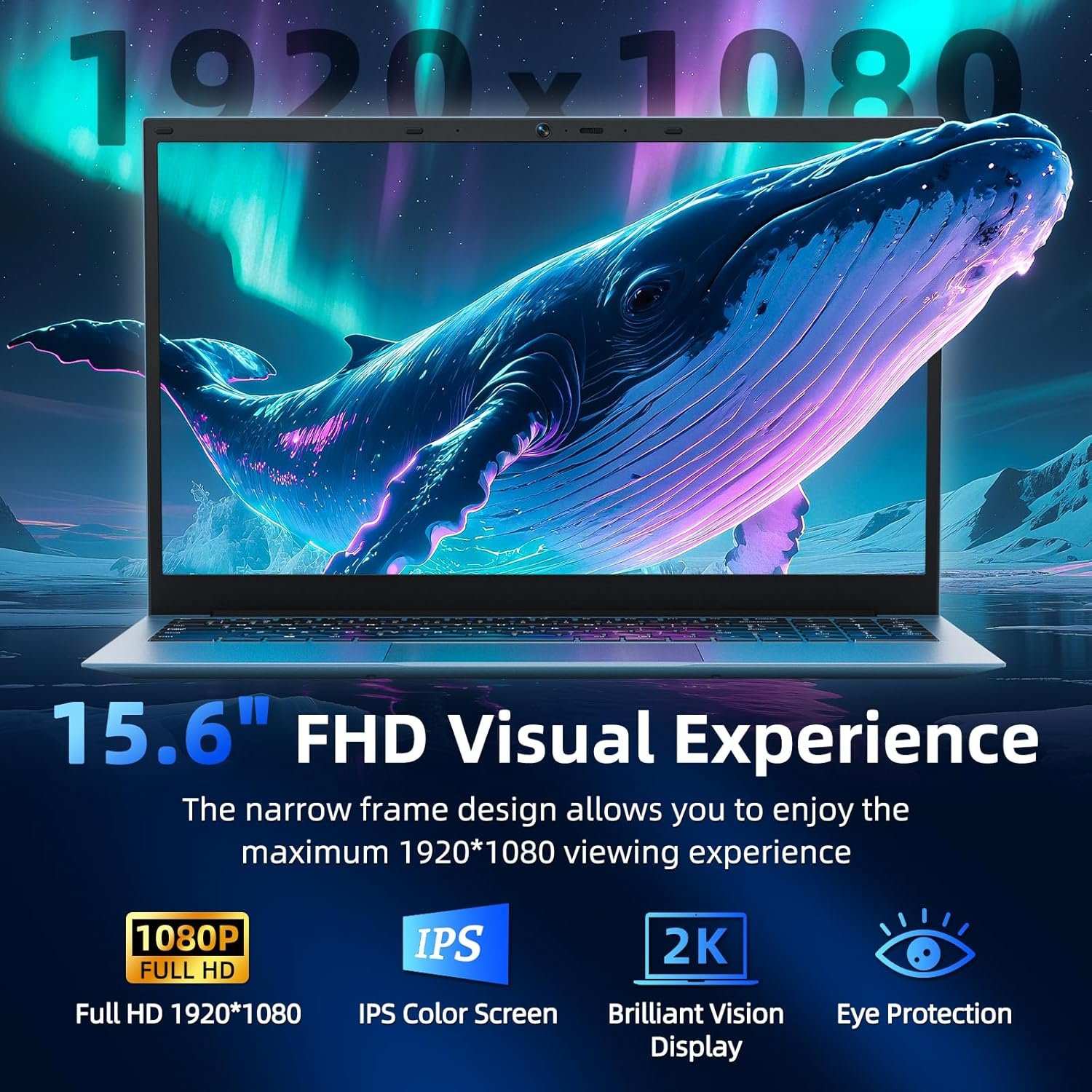 SGIN 15.6 Inch Laptop Computer, Win 11 Laptops with 16GB RAM 1024GB SSD, Core i3 CPU(Up to 3.9GHz), Backlit Keyboard, 53.2WH Battery, WiFi 6, IPS FHD Display, 180° Viewing, HDMI, Type-C - Image 7